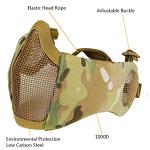 AOUTACC Foldable Half Face Mesh Airsoft Mask
