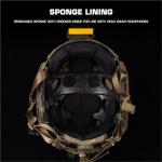 FAST Tactical Helmet with Goggles and Half Face Mask