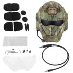 Tactical Airsoft Helmet with Detachable Headset & Goggles