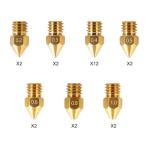 Creality Ender 3 MK8 Brass Nozzles - 24 Pack