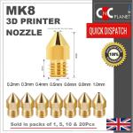 MK8 Brass 3D Printer Nozzle for Ender 3