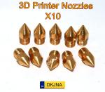 0.4mm MK8 Brass Nozzle for 3D Printers