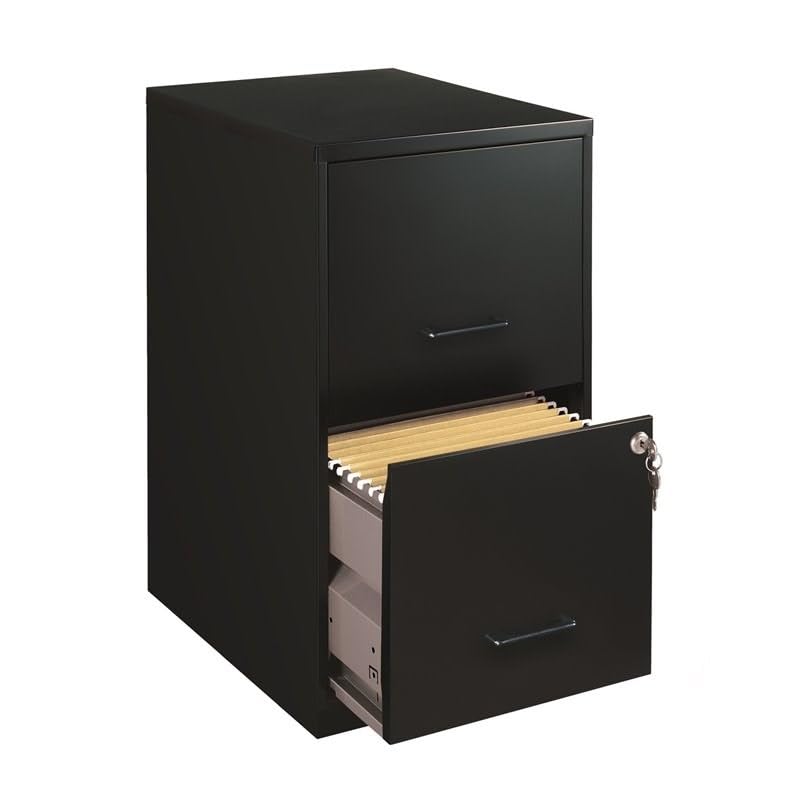Black 2-Drawer Letter File Cabinet by Scranton & Co