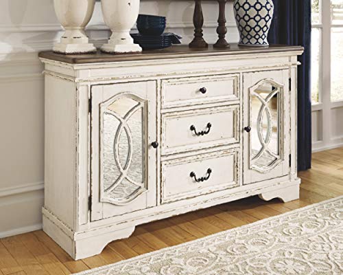 Chipped White Realyn Dining Room Server by Ashley