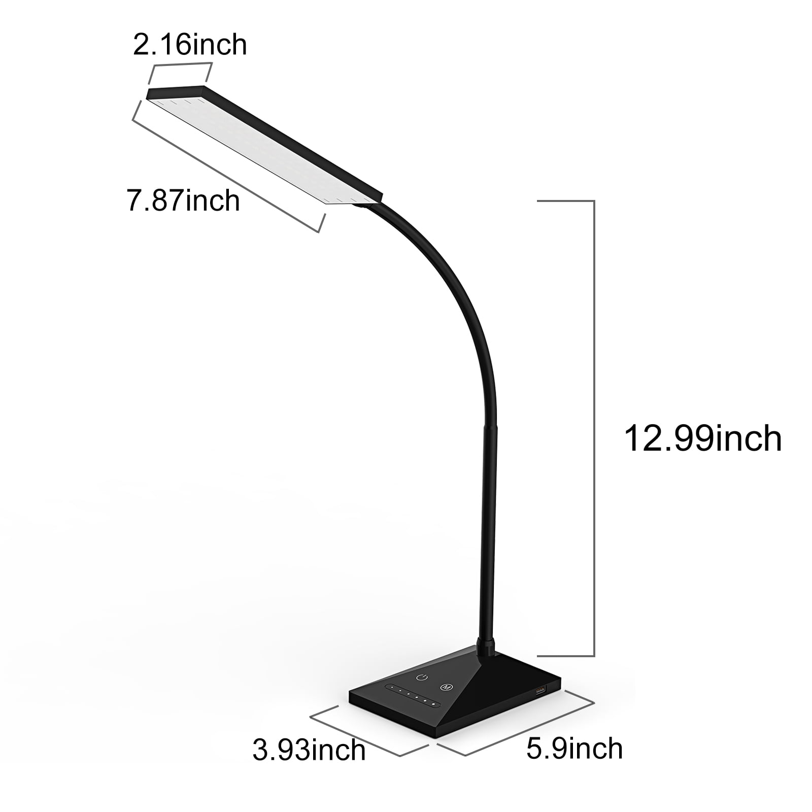 KOOTION LED Desk Lamp with USB Charging and Touch Control