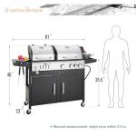 Captiva Designs Dual Fuel Gas and Charcoal Grill