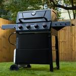 Feasto 4 Burner Gas Grill with Side Table