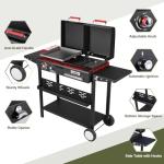 Bestfire Dual Fuel Propane and Charcoal Grill Combo