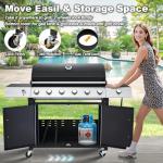 MELLCOM 60,000 BTU Stainless Steel 6-Burner Grill