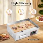 1600W Stainless Steel Electric Griddle for Cooking