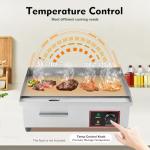 1600W Stainless Steel Electric Griddle for Cooking