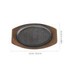 Yardwe Non-Stick Teppanyaki Grill Pan 10.62"x6.49