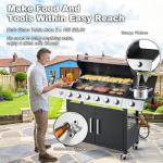 MELLCOM 60,000 BTU Stainless Steel 6-Burner Grill