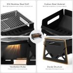 Raynesys Portable Charcoal Grill with Carry Bag