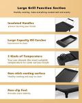 LDAILY Extra Large Nonstick Electric Griddle Grill