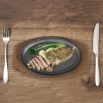 Yardwe Non-Stick Teppanyaki Grill Pan 10.62"x6.49