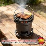 Portable 2-in-1 Mini Hibachi Charcoal Grill