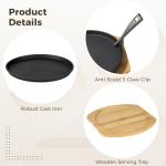 ZALIR 4-Piece Cast Iron Steak Plates Set