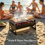 Raynesys Portable Charcoal Grill with Carry Bag