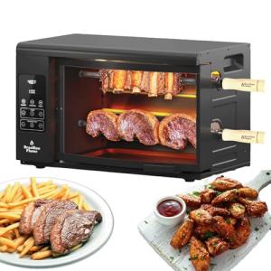 Electric Rotisserie Oven with Auto-Rotating Skewers