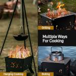 Odoland Portable Folding Charcoal Grill for Camping