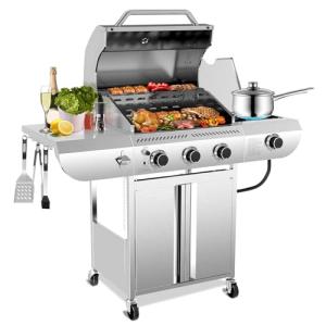 34,000 BTU Stainless Steel 3-Burner Gas Grill