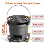 Portable 2-in-1 Mini Hibachi Charcoal Grill