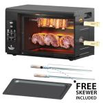 Electric Rotisserie Oven with Auto-Rotating Skewers