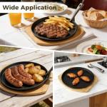 ZALIR 4-Piece Cast Iron Steak Plates Set