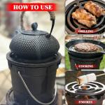 Portable 2-in-1 Mini Hibachi Charcoal Grill