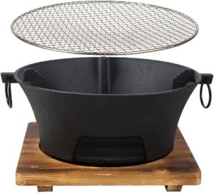 Round Cast Iron Charcoal Hibachi Grill