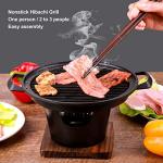 Wooden Charcoal Hibachi Grill for Indoor/Outdoor Use