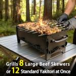 IRONMAX Portable Folding Hibachi Grill for Outdoors