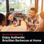 Brazilian Flame Rotisserie Grill with 2 Skewers