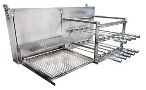 Brazilian BBQ Charcoal Grill with 9 Skewers