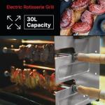 Brazilian Flame Rotisserie Grill with 2 Skewers