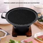 Wooden Charcoal Hibachi Grill for Indoor/Outdoor Use