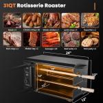 Electric Rotisserie Grill with Auto-Rotating Skewers