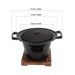 Wooden Charcoal Hibachi Grill for Indoor/Outdoor Use