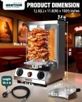 WantJoin Gas Shawarma Grill Machine with Drip Pan