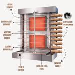 Homira Vertical Shawarma Grill with 10 Skewers