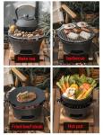 Round Cast Iron Charcoal Hibachi Grill