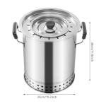 Portable Smokeless Charcoal Barrel Grill with Skewers