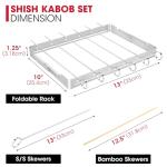 Unicook Stainless Steel Shish Kabob Set with Skewers