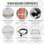 Homira Vertical Shawarma Grill with 10 Skewers