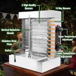 2-Burner Stainless Steel Shawarma Grill Machine