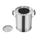 Portable Smokeless Charcoal Barrel Grill with Skewers