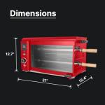 Brazilian Flame Rotisserie Grill with 2 Skewers