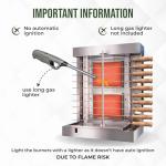 Homira Vertical Shawarma Grill with 10 Skewers