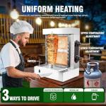 2-Burner Stainless Steel Shawarma Grill Machine